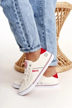 Damskie Tenisówki BIG STAR DD274892 Biało-Czerwone