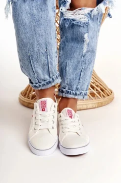 Damskie Tenisówki BIG STAR DD274892 Biało-Czerwone