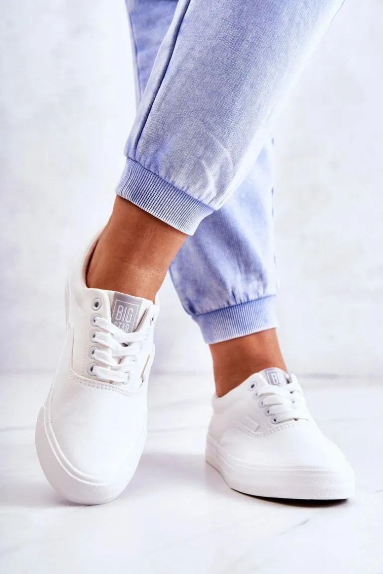 Damskie Tenisówki BIG STAR FF274168 Białe