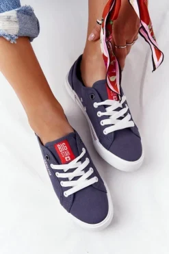 Damskie Tenisówki BIG STAR HH274063 Granatowe