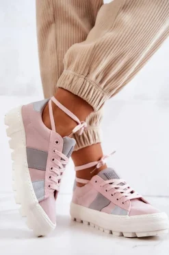 Damskie Tenisówki BIG STAR JJ274481 Różowe