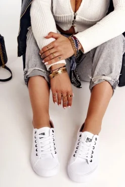 Damskie Tenisówki BIG STAR W274835 Białe