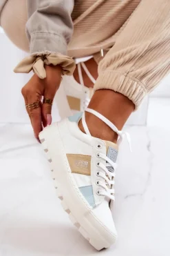 Damskie Tenisówki BIG STAR JJ274480 Białe