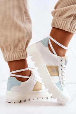 Damskie Tenisówki BIG STAR JJ274480 Białe