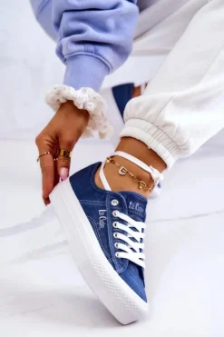 Damskie Tenisówki Lee Cooper LCW-22-31-0834L Niebieskie