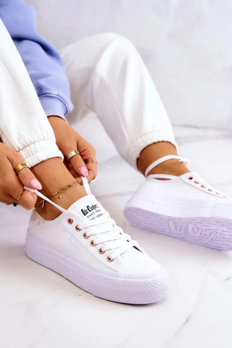 Damskie Tenisówki Lee Cooper LCW-22-31-0890L Białe