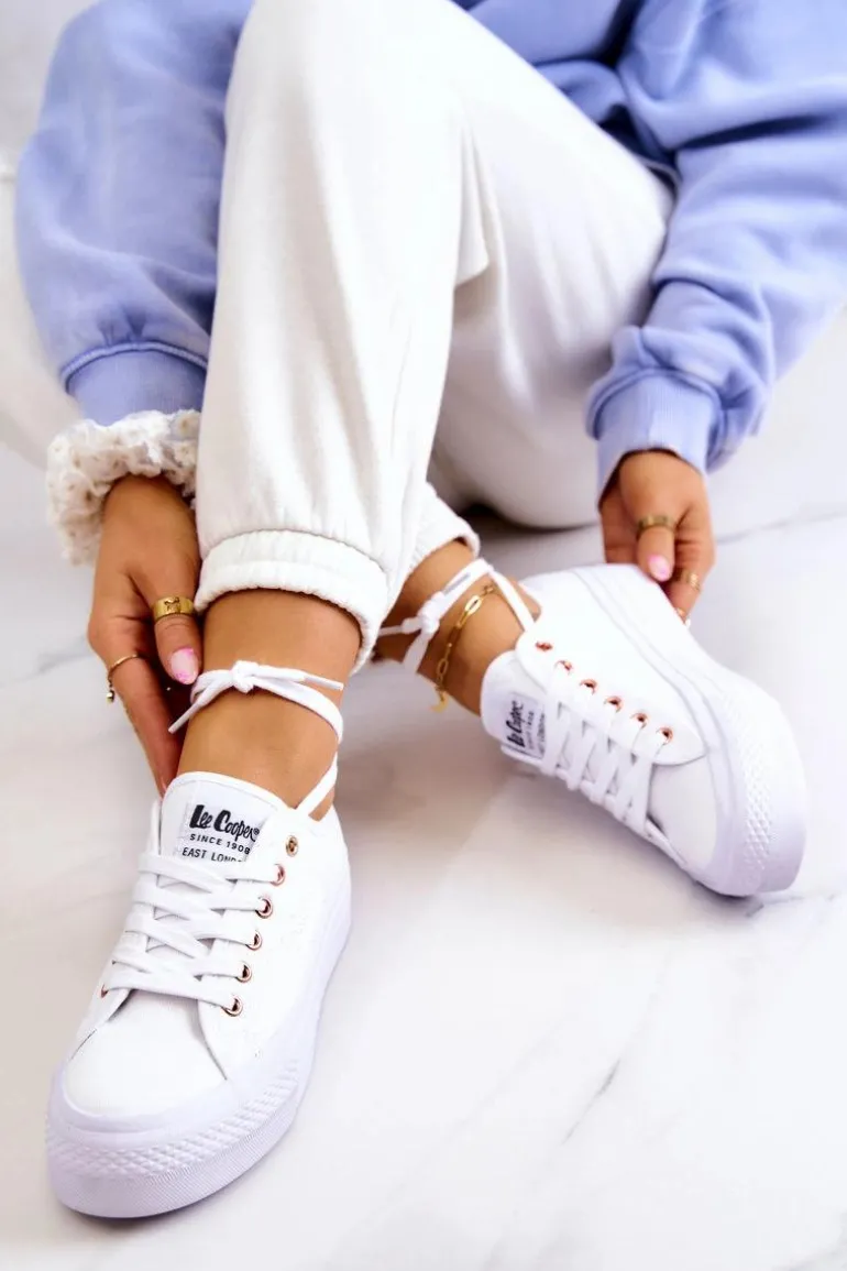 Damskie Tenisówki Lee Cooper LCW-22-31-0890L Białe