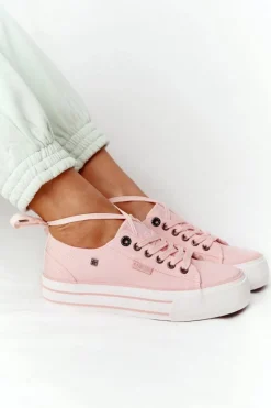 Damskie Tenisówki Na Platformie BIG STAR HH274058 Różowe