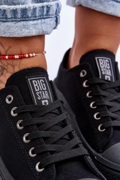 Damskie Tenisówki Na Platformie Big Star LL274A176 Czarne