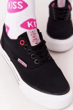 Damskie Tenisówki Na Platformie CROSS JEANS FF2R4002C Czarme