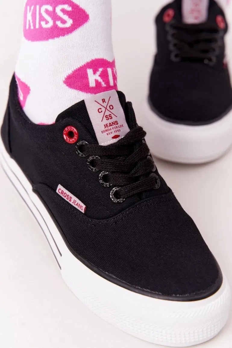 Damskie Tenisówki Na Platformie CROSS JEANS FF2R4002C Czarme