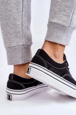 Damskie Tenisówki Na Platformie Big Star LL274230 Czarne