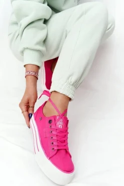 Damskie Tenisówki Na Platformie BIG STAR HH274054 Fuksja