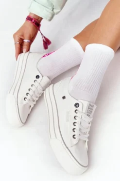 Damskie Tenisówki Na Platformie BIG STAR HH274052 Białe