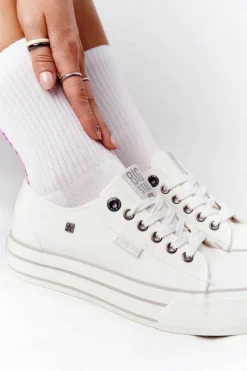 Damskie Tenisówki Na Platformie BIG STAR HH274052 Białe