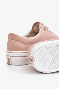 Damskie Tenisówki Na Platformie Big Star LL274229 Różowe