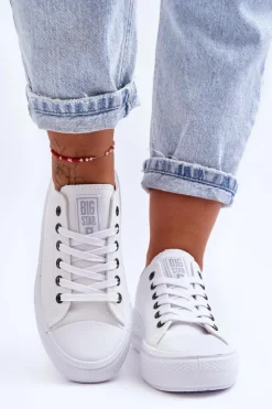 Damskie Tenisówki Na Platformie Big Star LL274A177 Białe