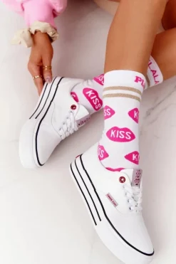 Damskie Tenisówki Na Platformie CROSS JEANS FF2R4001C Białe