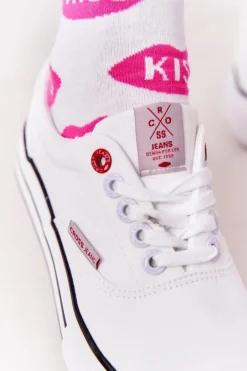 Damskie Tenisówki Na Platformie CROSS JEANS FF2R4001C Białe