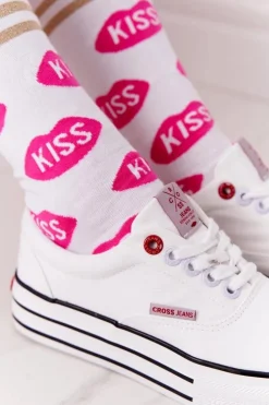 Damskie Tenisówki Na Platformie CROSS JEANS FF2R4001C Białe