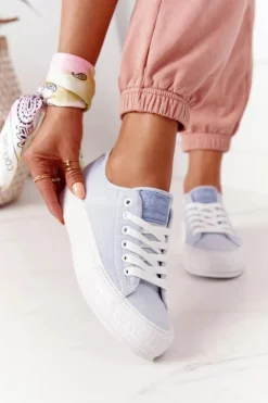 Damskie Tenisówki Na Platformie Lee Cooper LCW-21-31-0123L Niebieskie