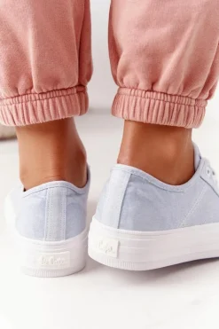 Damskie Tenisówki Na Platformie Lee Cooper LCW-21-31-0123L Niebieskie