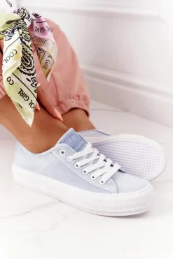 Damskie Tenisówki Na Platformie Lee Cooper LCW-21-31-0123L Niebieskie