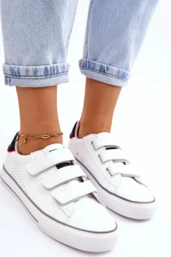 Damskie Tenisówki Na Rzepy Big Star LL274A207 Białe