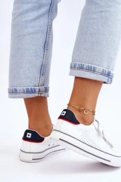 Damskie Tenisówki Na Rzepy Big Star LL274A207 Białe