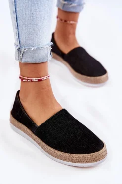 Damskie Tenisówki Slip On Big Star KK276008 Czarne