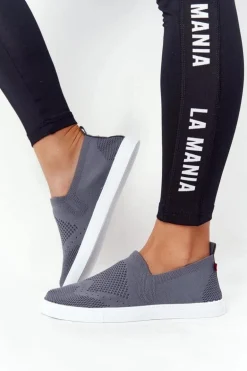 Damskie Tenisówki Slip-on Big Star FF274A607 Szare