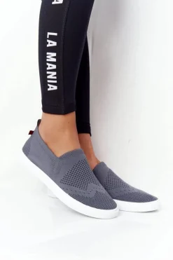 Damskie Tenisówki Slip-on Big Star FF274A607 Szare