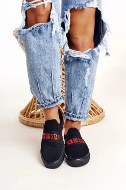 Damskie Tenisówki Slip-on Big Star FF274221 Czarne