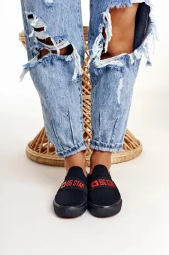 Damskie Tenisówki Slip-on Big Star FF274221 Czarne