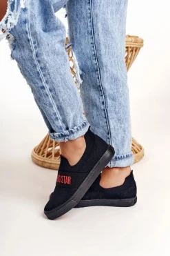 Damskie Tenisówki Slip-on Big Star FF274221 Czarne
