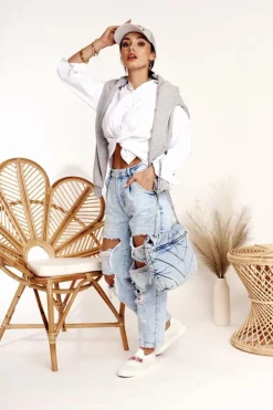 Damskie Tenisówki Slip-on Big Star FF274219 Białe