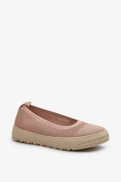 Damskie Tenisówki Slip-on Na Platformie Różowe Pimadea