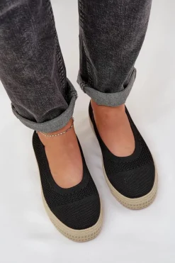 Damskie Tenisówki Slip-on Na Platformie Czarne Pimadea