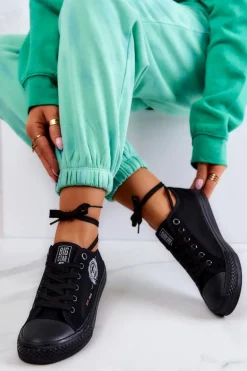 Damskie Tenisówki Trampki BIG STAR JJ274A256 Czarne