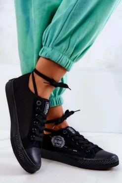 Damskie Tenisówki Trampki BIG STAR JJ274A256 Czarne