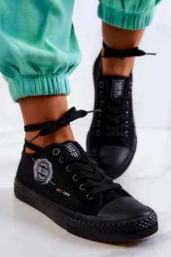 Damskie Tenisówki Trampki BIG STAR JJ274A256 Czarne