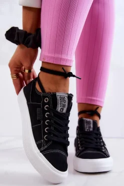 Damskie Tenisówki Trampki BIG STAR JJ274098 Czarne