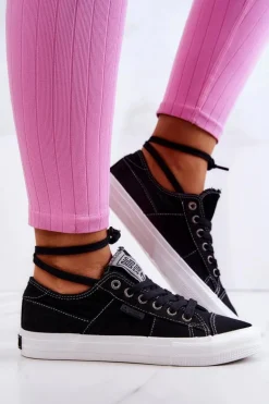 Damskie Tenisówki Trampki BIG STAR JJ274098 Czarne