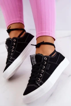 Damskie Tenisówki Trampki BIG STAR JJ274098 Czarne