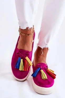 Damskie Tenisówki Trampki Slip-On Fuksja Venira