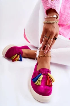 Damskie Tenisówki Trampki Slip-On Fuksja Venira