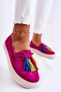 Damskie Tenisówki Trampki Slip-On Fuksja Venira