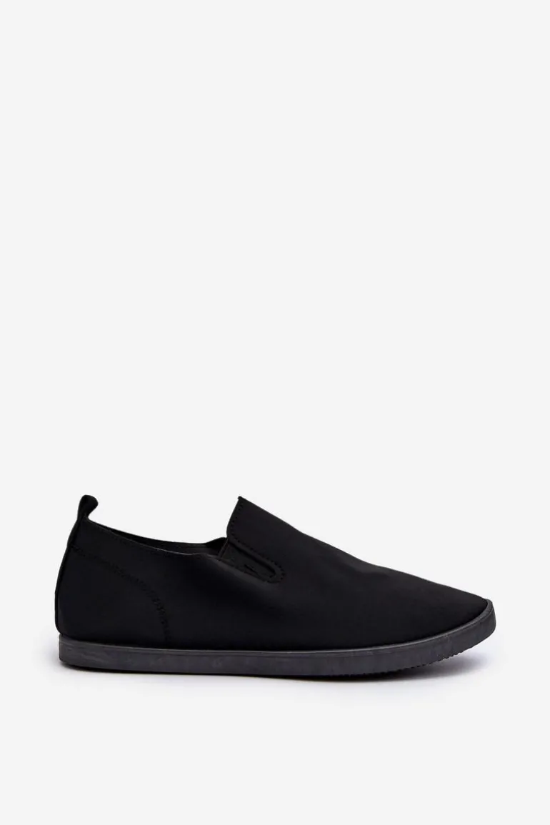 Damskie Tenisówki Trampki Slip-On Czarne Lovinia