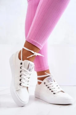 Damskie Tenisówki Trampki BIG STAR JJ274095 Białe