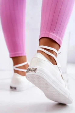 Damskie Tenisówki Trampki BIG STAR JJ274095 Białe